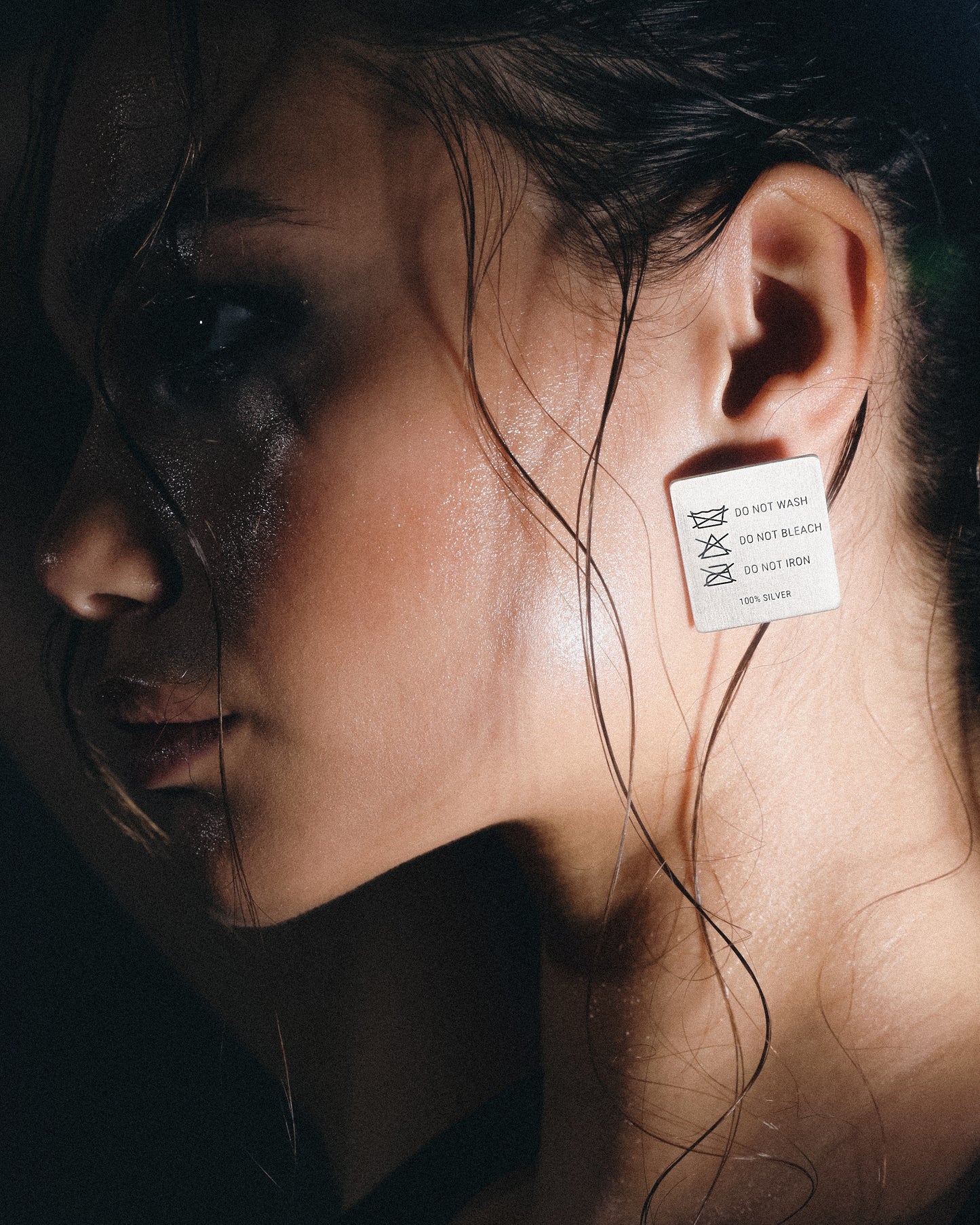 laundry tag earrings